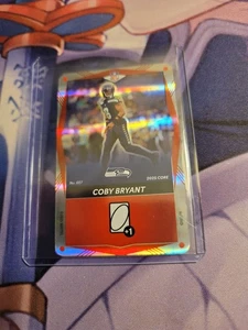 2025 Mattel UNO Elite NFL Core Edition Red Foil Coby Bryant Card 027 SP SEAHAWKS - Picture 1 of 2