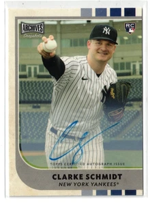 2021 Topps Archives Snapshots RC AUTO Clarke Schmidt #24! Rookie! Autograph! - Picture 1 of 2