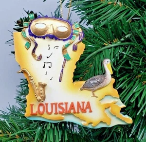 ESTADO DE LUISIANA ADORNO DE NAVIDAD "ESTADO PELÍCANO" 4" - Imagen 1 de 2