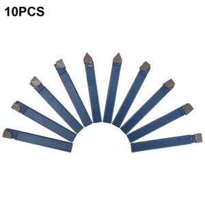 10Pcs 1/4 carbide tip tilting tool bit set welding turning tool bed turning tool - Picture 1 of 22
