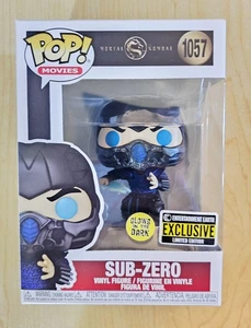 Funko POP! Mortal Kombat Sub-Zero Glow 1057 EE Exclusive w/ .50mm POP Protector - Picture 1 of 4