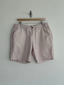 Mr Marvis “Short Linens” Linen Blend Chino Shorts “Milkshakes” Pale Pink XXL - Picture 1 of 16