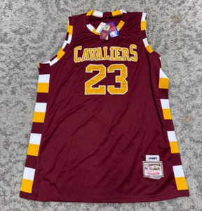 NUOVA maglia LEBRON JAMES Cavs 23 adulto taglia 60 Mitchell & Ness Hardwood Classics - Foto 1 di 6