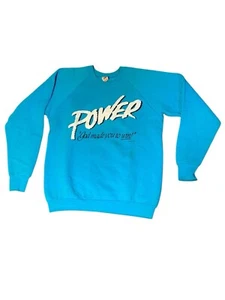 Sudadera Vintage Cuello Redondo XL - POWER “God Made You To Win” 1 Cor, 9•24 Azul - Imagen 1 de 10