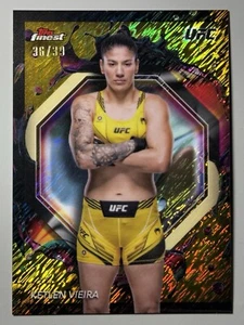 Ketlen Vieira 2024 Topps Finest UFC /39 Gold Shimmer Refractor #215 Rare SSP - Photo 1 sur 3