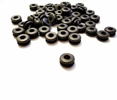RUBBERFEETWAREHOUSE 50-Pack of Rubber Grommet Wiring Bushings, 3/8" ID, 3/16" Groove, Fits 5/8" Hole
