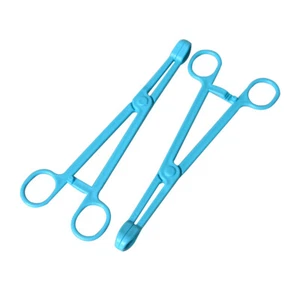 3 Pieces 18cm Medical Plastic ABS Hemostatic Surgical Forceps Disposable Clamp - Picture 1 of 7