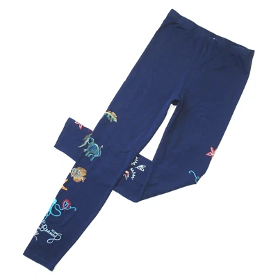 Nuevo con etiquetas Legging Johnny Was Zoe en Azul Marino Bordado Elástico Algodón Pantalones XS Foto 1 de 4