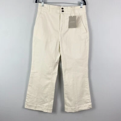 Pantalón Everlane The Organic Cotton Kick Flare en Off White Talla 10 tiro alto Foto 1 de 4