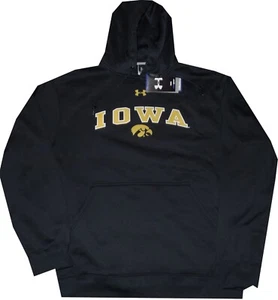 Iowa Hawkeyes Under Armour Black Hooded Sweatshirt New tags - Picture 1 of 3