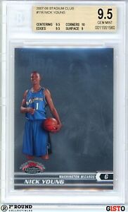 POP 1: Nick Young RC BGS 9.5: 2007-08 Stadium Club Rookie Swaggy P Gisto /1999