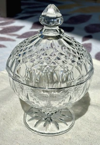 Longchamp by Cristal D'Arques-Durand Footed Candy Dish W/ Lid Discontinued Small - Picture 1 of 9