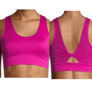 AVIA Low Support Wireless hot Pink Twisted mesh Back Sports Bra padded plus XXL - Picture 1 of 8