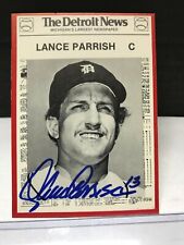  LANCE PARRIS 1981 AUTOGRAPHED BOYS OF SUMMER DETROIT NEWS CARD 