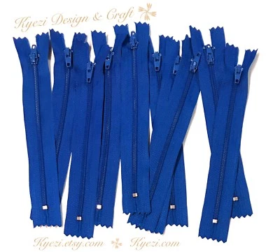 5 10 15 piezas Cremalleras de extremo cerrado de bobina de nailon - Cremallera de 3", 4", 5", 6" pulgadas, calibre 3 Foto 1 de 3