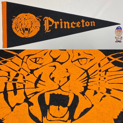 1950’s Vintage Princeton Tigers College University 11x28 Ivy League Pennant Cover