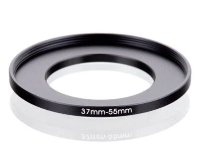 37-55mm Metal Step Up Ring Lens Adapter 37 Male to 55 Female Thread – UK STOCK - Image 1 of 4