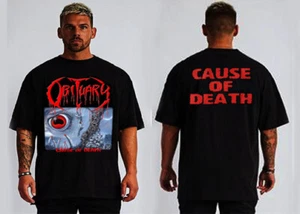 OBITUARY DEATH METAL FRONT AND BACK PRINT BLACK T SHIRTS - Picture 1 of 1