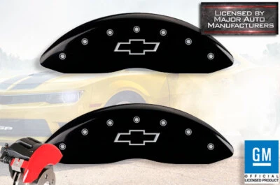 Chevy Silverado 1500 2005-2007 delantero negro MGP disco de freno pinzas cubiertas pajarita Foto 1 de 4