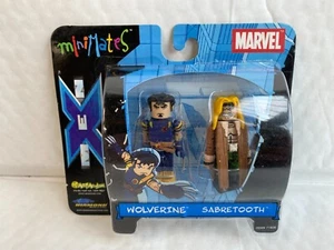MARVEL X-MEN MINIMATES SERIES WOLVERINE & SABRETOOTH MINI TOY ACTION FIGURE SET - Picture 1 of 3