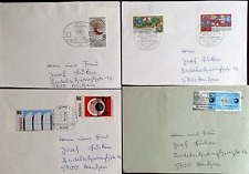 Germany  1983-1985 4 COVERS 4 FDC FRANKED WITH  STAMPS AND LABELS & CANCELS