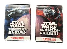 Star Wars Vehicles of Villains and Star Wars Vehicles of Heroes Playing Cards