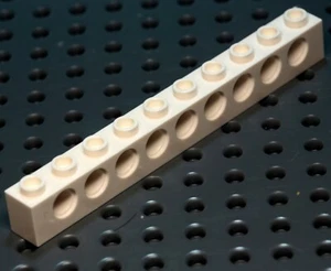 NEW LEGO - Technic - Bricks - 1 x 10 with holes White x 1 brick - Picture 1 of 1
