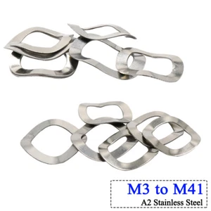 M3 - M41 Wave Washers Wavy Spring Washers with Crinkle Gasket A2 Stainless Steel - Picture 1 of 12