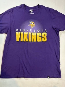 '47 Mens Size Large Minnesota Vikings Purple Short Sleeve T-Shirt NFL Athletic - Picture 1 of 6