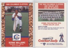 1989 Cracker Jack Columbus Clippers Police Bernie Williams #23