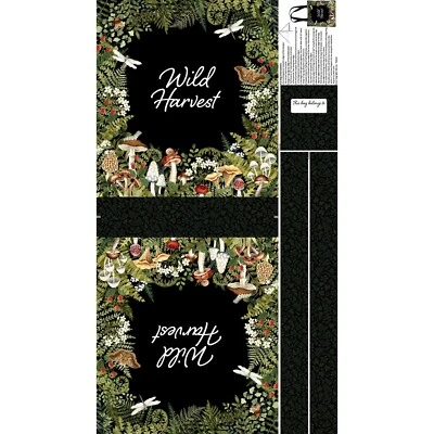 Northcott - Wild Harvest - 17.75" Canvas Tote Bag Panel - Black - Image 1 of 4