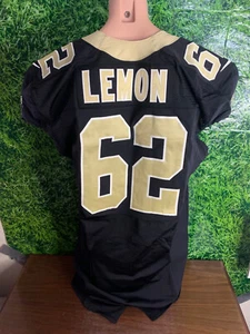 2012 New Orleans Saints Football #62 Cyril Lemon Game Jersey Nike Size 48 - Picture 1 of 5