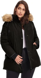 Neu mit Etikett! Alpine North Damen (XL) Veganer Daunenparka Winterjacke mit Kunstfellkapuze - Bild 1 von 9