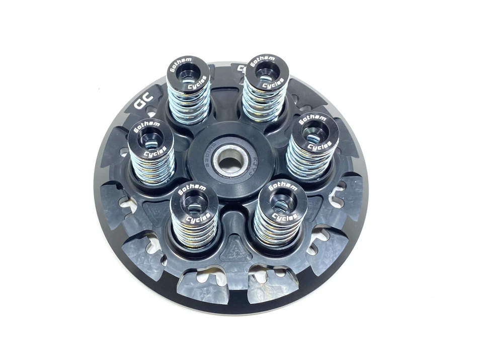 Ducati Dry Clutch Billet Pressure Plate Stainless Springs Caps Bolts Kit BLACK - Image 1 of 1