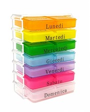 PORTAPILLOLE SETTIMANALE Italiano TORRE 7 PORTA PILLOLE GIORNALIERI Tascabili