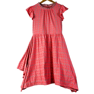 Jcrew Crewcuts Girls Kids Flutter Sleeve Embroidered Dress Sz 12 - Picture 1 of 4