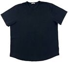 Buck Mason Mens Size 2Xl T-Shirt Short Sleeve Black Curved Hem Athleisure Usa
