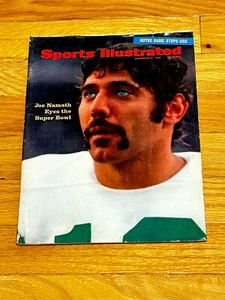 12/9/68 RARE NEWSSTAND Sports Illustrated “Namath Eyes Super Bowl” NY Jets VG-EX - Picture 1 of 4
