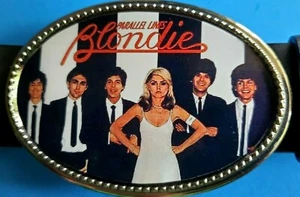 ROCK & ROLL "BLONDIE" Epoxy PHOTO MUSIC BELT BUCKLE - NEW! - Picture 1 of 2
