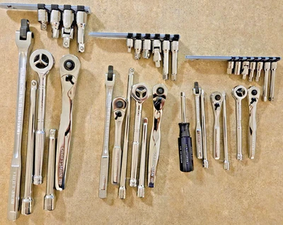 Craftsman ratchet and extension collection 35 pieces total USED - Image 1 of 4