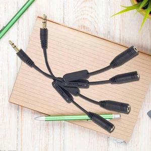Divisor de audio doble de 3,5 mm hembra a macho para uso de auriculares y micrófono - Imagen 1 de 11