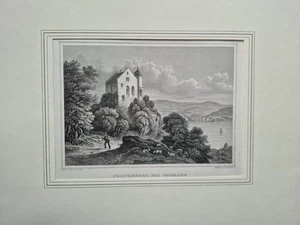 Burg Frauenberg Bodmann Bodensee Baden-Württemberg alter Stahlstich 1844 - Picture 1 of 1