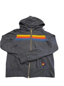 Aviator Nation 5 Stripe Zip Hoodie (XS) - Picture 1 of 2