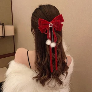 Haarschleife große Schleife Haarklammer Schleife Haarspange für Frauen Mädchen Haarschleife - Bild 1 von 10