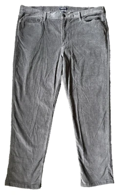 Lands End Mens Corduroy Trousers Grey Straight Leg 44"W 32"L - Image 1 of 4