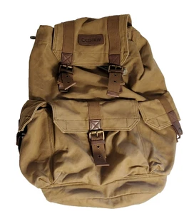 Gootium Brown Canvas Backpack High Density Thick Rudsack Outdoor (X4) - Picture 1 of 7