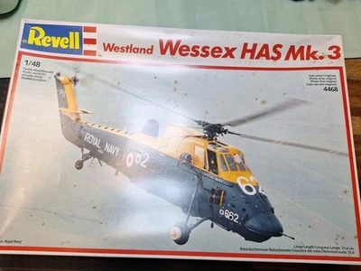 Revell 1/48 Westland Wessex HAS Mk. 3 pre-owned 1988 kit w/ comb post - image 1 of 4