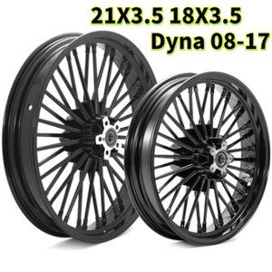21x3.5 18x3.5 Fat Spoke Wheels Rim For Harley Dyna Street Bob Super Glide Custom - Bild 1 von 10