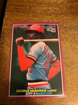 1984 Donruss Baseball Action All Stars 4 x 6 # 32 George Hendrick - Image 1 of 4