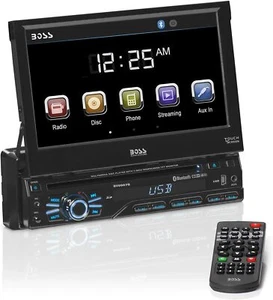 BOSS BV9967B 1-DIN CAR 7" MONITOR CD/DVD/MP3/iPOD PLAYER USB CONTROL BLUETOOTH - Picture 1 of 9